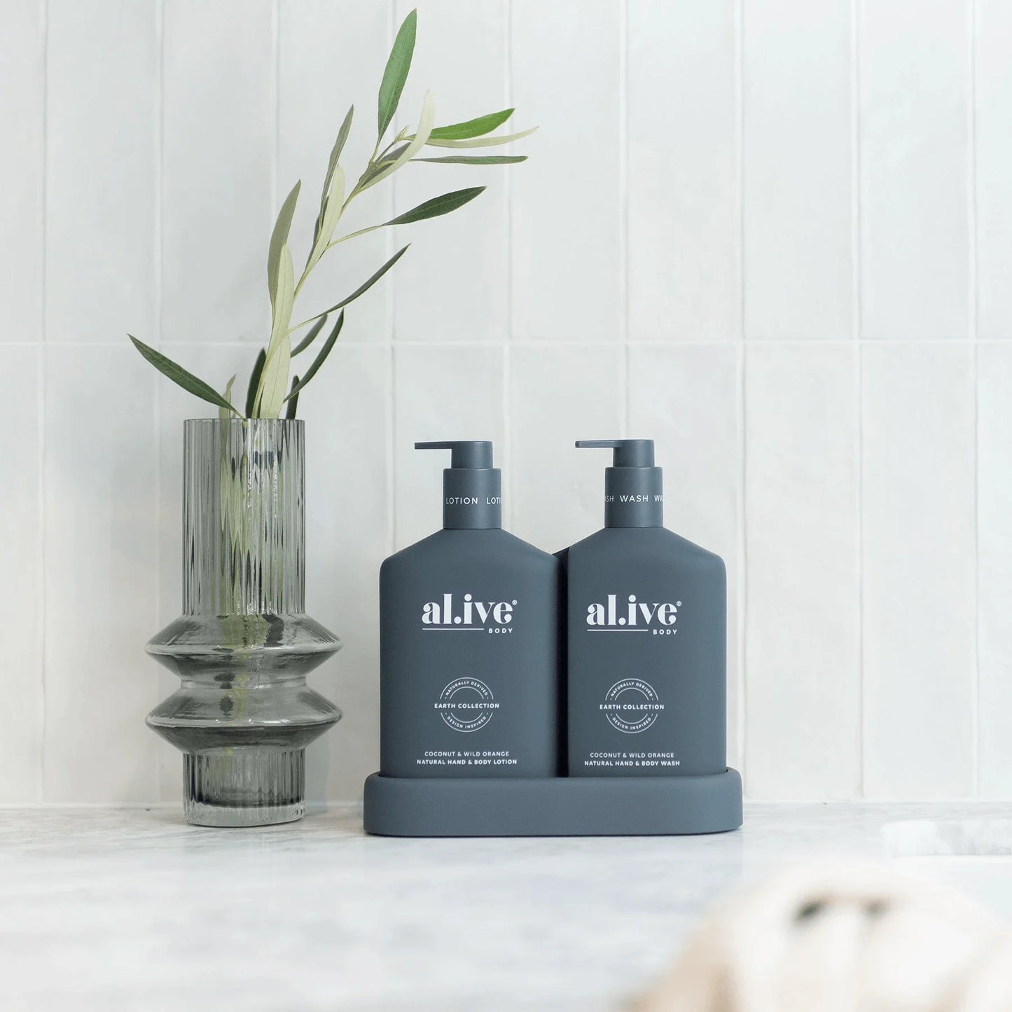 Al.ive Body | Wash & Lotion Duo + Tray - Coconut & Wild Orange