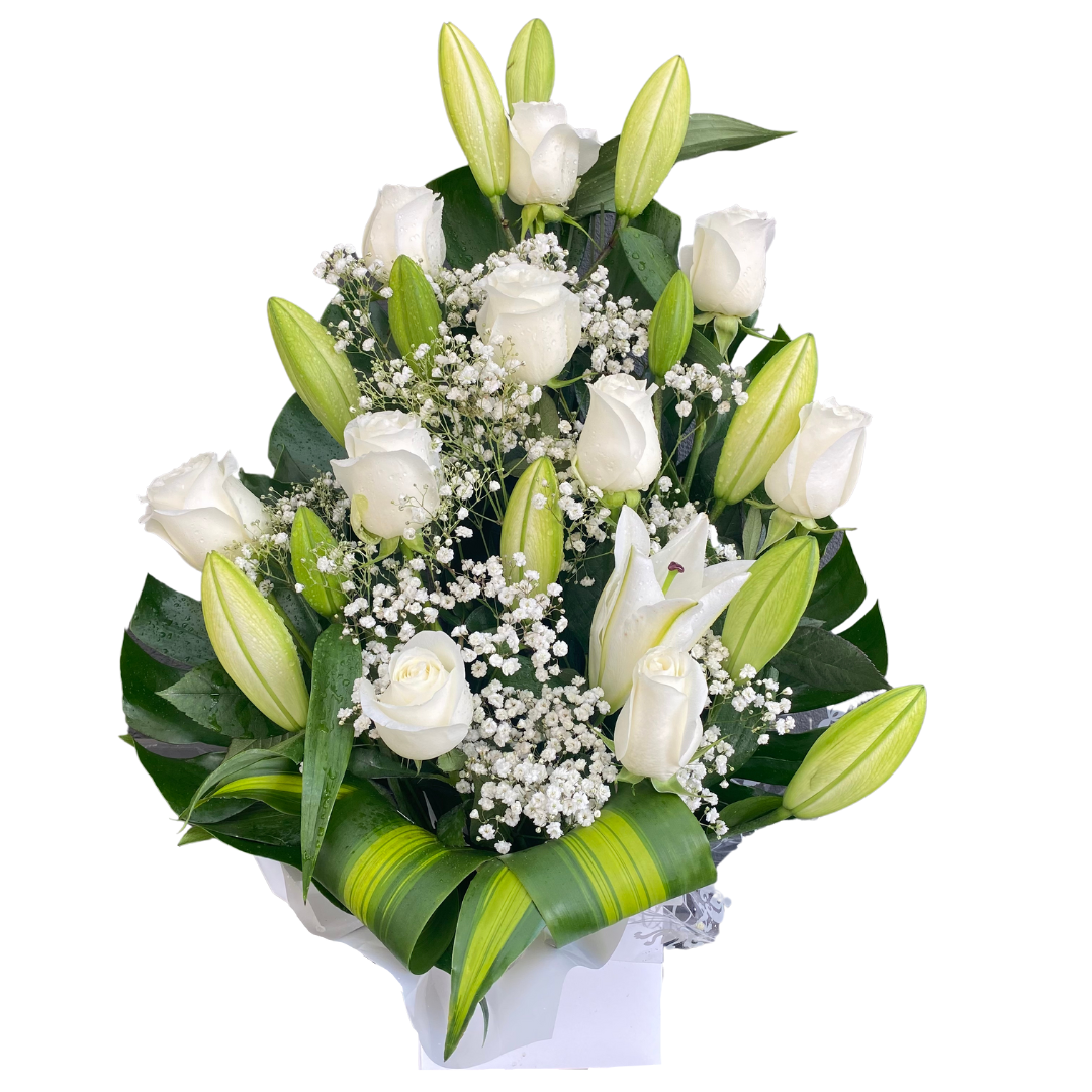 Large Box of Roses/Oriental Liliums - Chatsworth Flowers