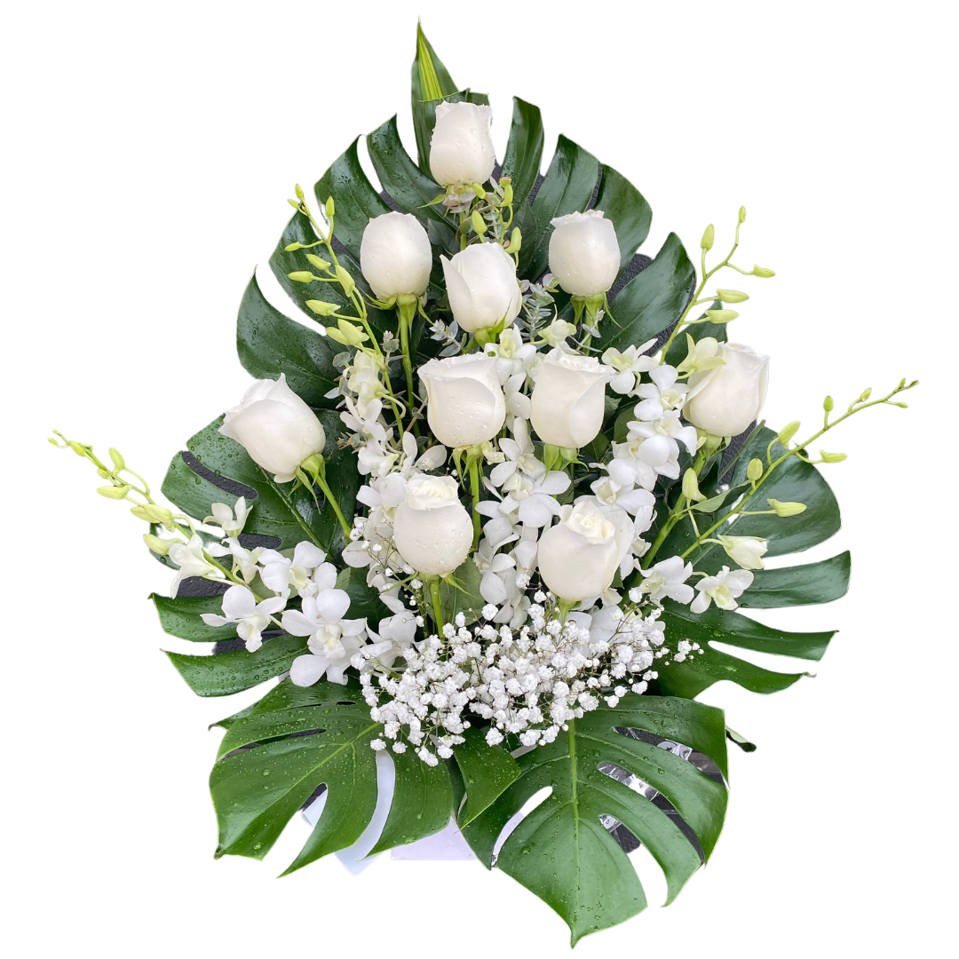 Large Box of Roses/Orchids - Chatsworth Flowers