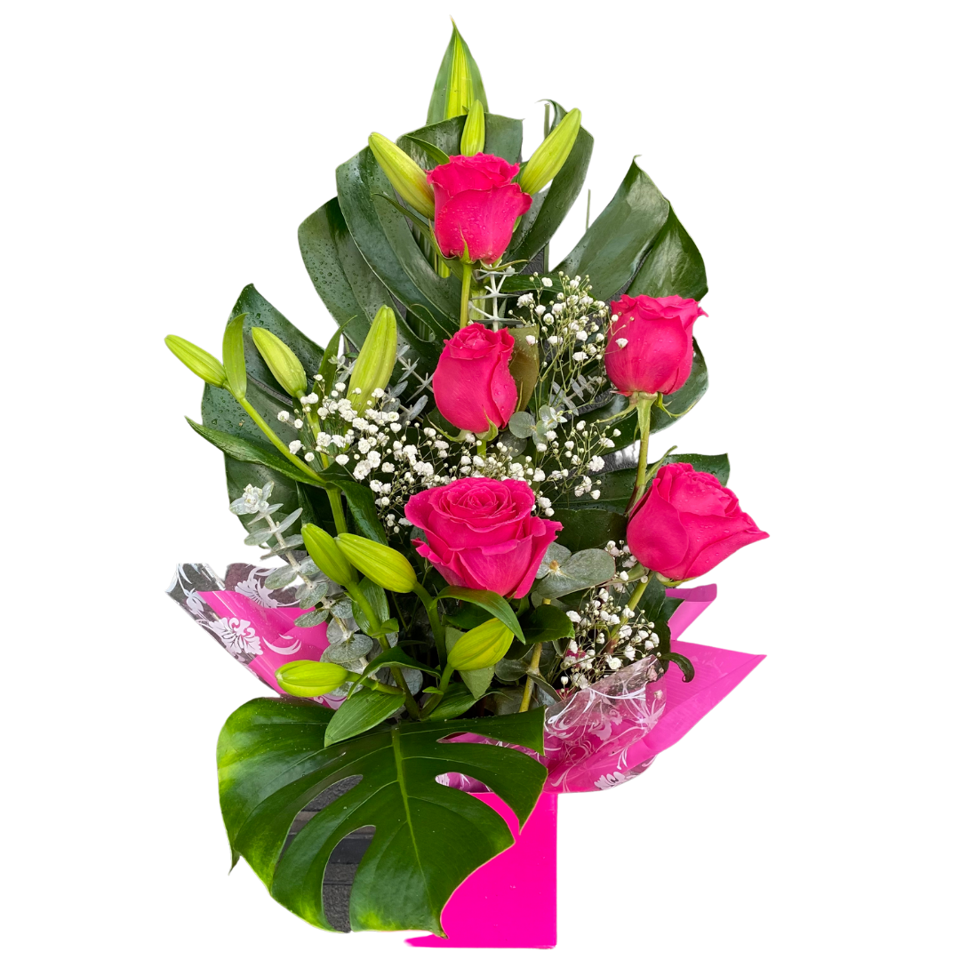 Small Box of Roses/Liliums - Chatsworth Flowers