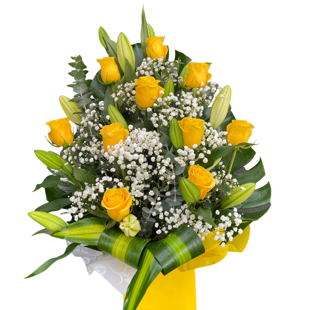 Large Box of Roses/Oriental Liliums - Chatsworth Flowers