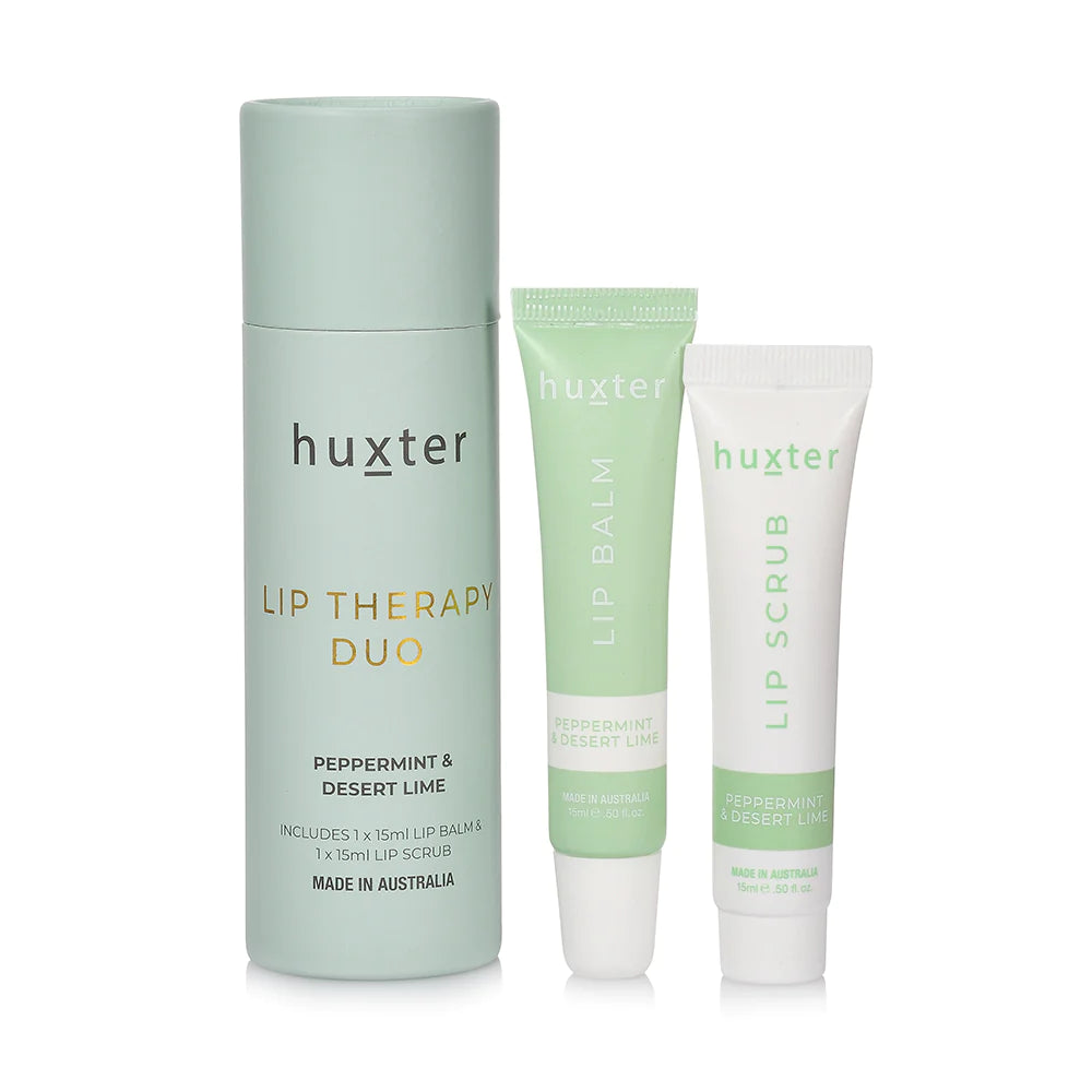 Huxter | Lip Therapy Duo - Pale Green -  Peppermint & Desert Lime