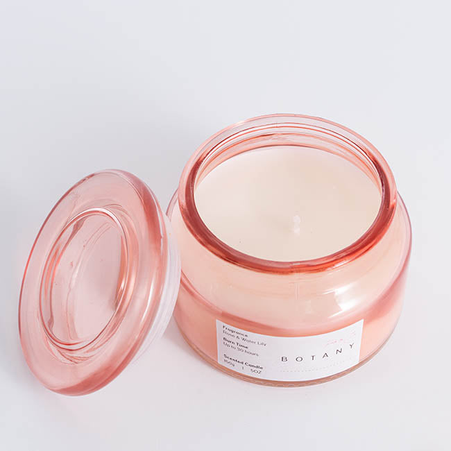 Koch & Co | Botany Scented Candle Jar - Pink Rose & Water Lily 150g