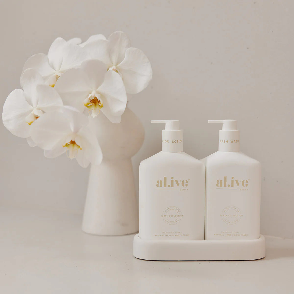 Al.ive Body | Wash & Lotion Duo + Tray - Mango & Lychee