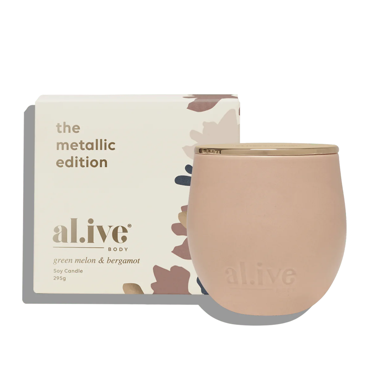 Al.ive Body |  Metallic Edition Soy Candle 295G | Green Melon & Bergamot