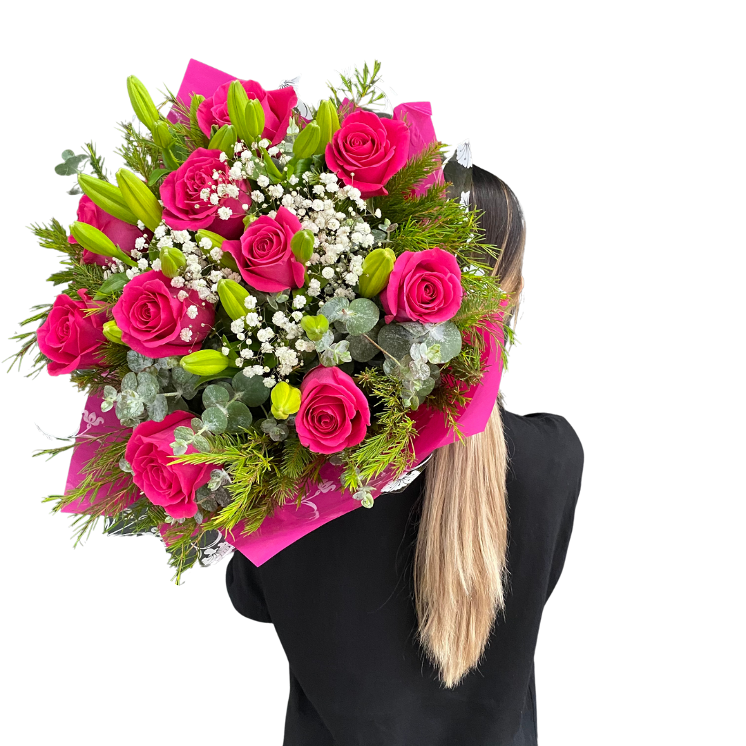 Large Bouquet - Roses/Liliums - Chatsworth Flowers