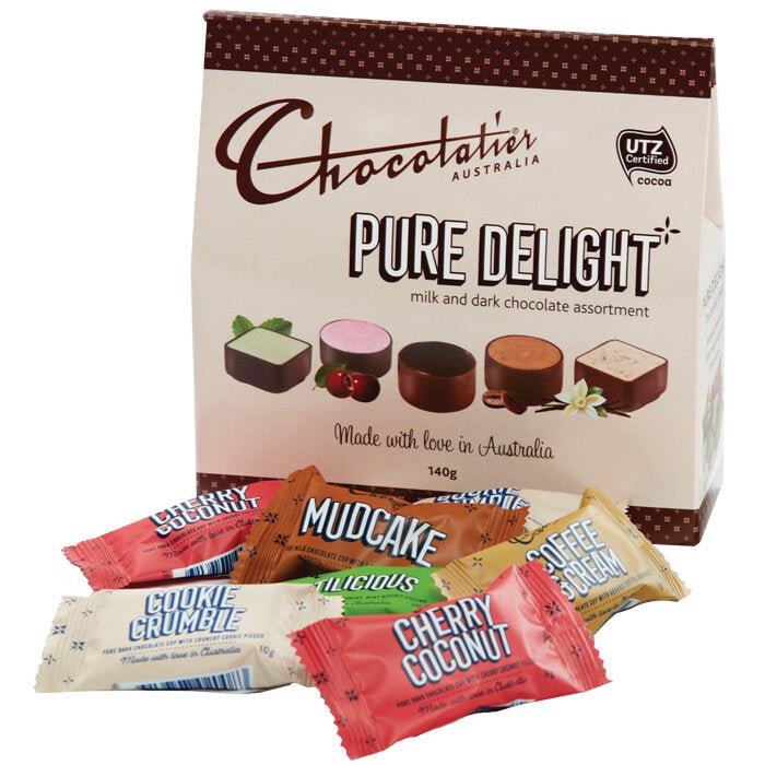 Chocolatier Pure Delight Milk and Dark Assortment 140g - Chatsworth Flowers