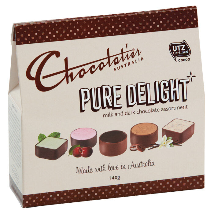 Chocolatier Pure Delight Milk and Dark Assortment 140g - Chatsworth Flowers
