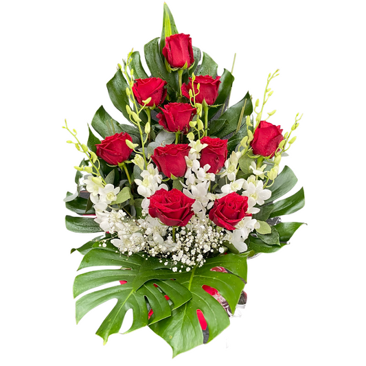 Large Box of Roses/Orchids - Chatsworth Flowers