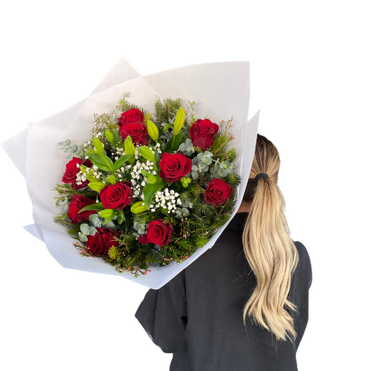 Large Bouquet - Roses/Liliums - Chatsworth Flowers