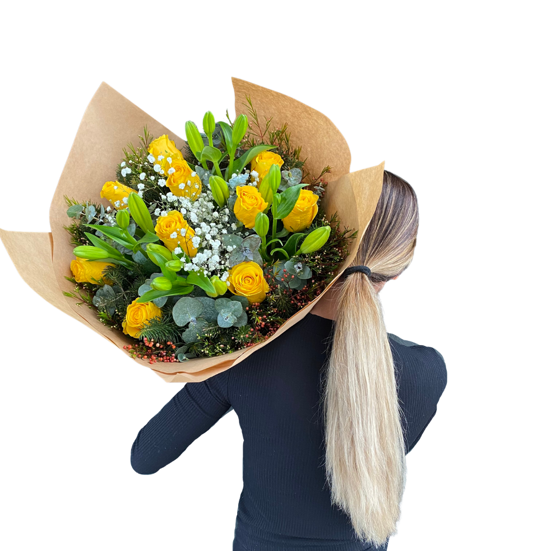 Large Bouquet - Roses/Liliums - Chatsworth Flowers